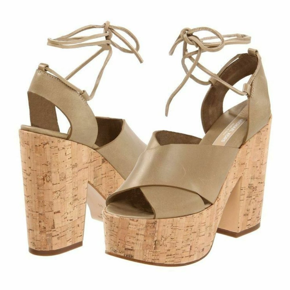 Michael Kors Collection MK 18044 Wedge Strappy Sandals size 38 US 8 $825